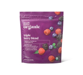 Mistura orgânica de frutas vermelhas congeladas