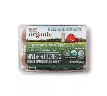Ovos grandes marrons orgânicos sem gaiola, grau A