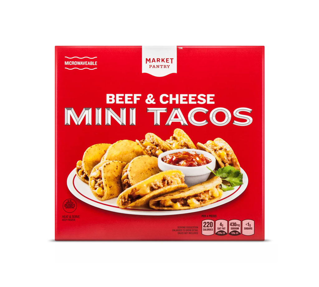 Mini Tacos de Carne e Queijo Congelados