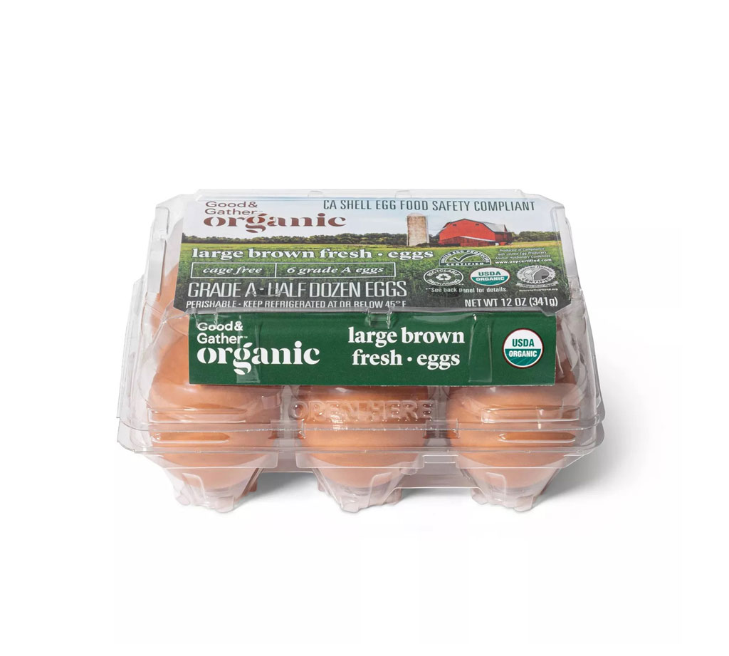 Ovos grandes marrons orgânicos sem gaiola, grau A - Imagem 2